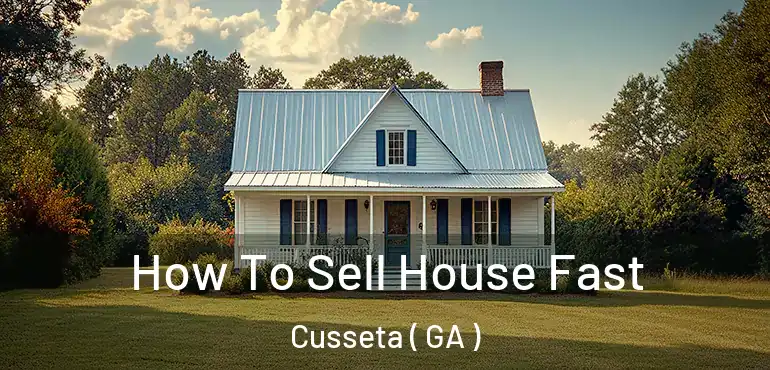  How To Sell House Fast Cusseta ( GA )
