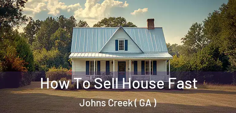  How To Sell House Fast Johns Creek ( GA )