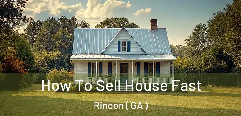  How To Sell House Fast Rincon ( GA )