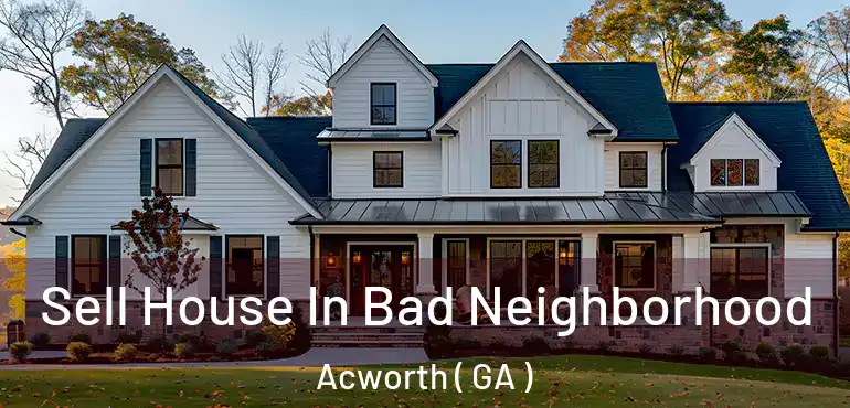  Sell House In Bad Neighborhood Acworth ( GA )
